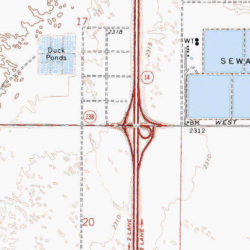 Topographic Map of Exit 49, CA