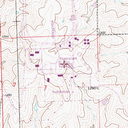 Topographic Map of Jeffrey Energy Center, KS