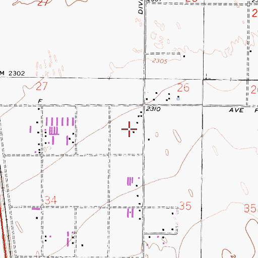 Topographic Map of Sierra Villa Mobile Home Park, CA