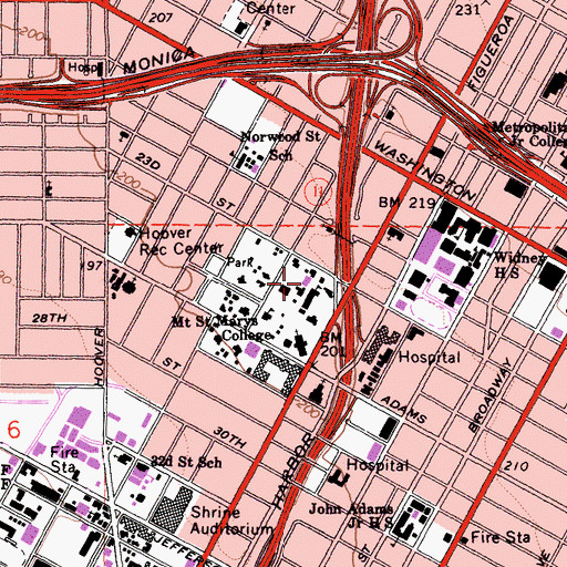 Topographic Map of Building Four, CA