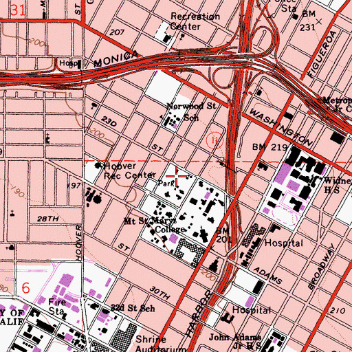 Topographic Map of Building One, CA