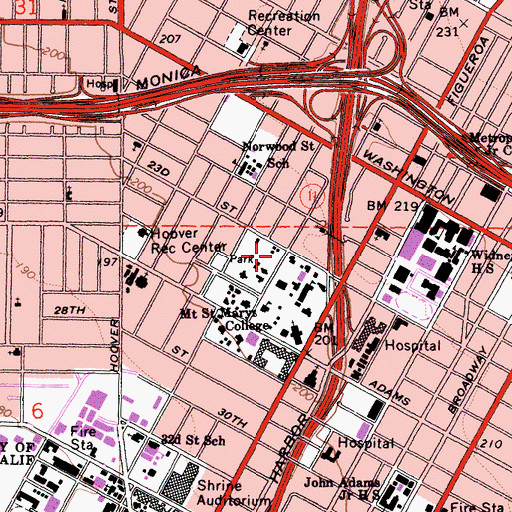 Topographic Map of Building Three, CA