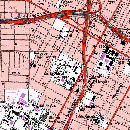 Topographic Map of North Lawn, CA