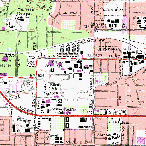 Topographic Map of West Gymnasium, CA