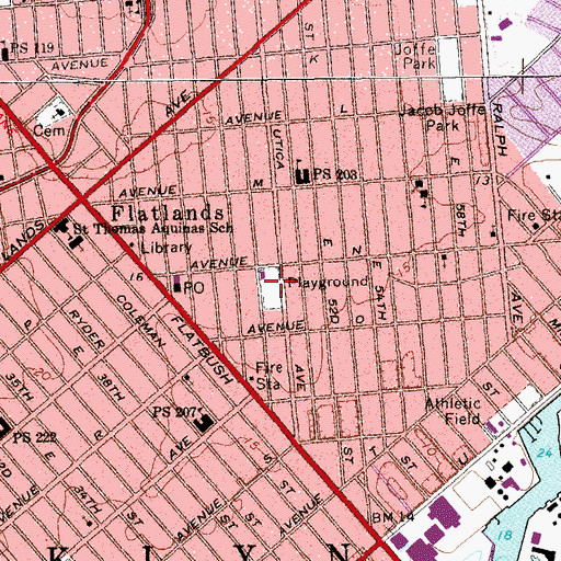 Topographic Map of Power Playground, NY