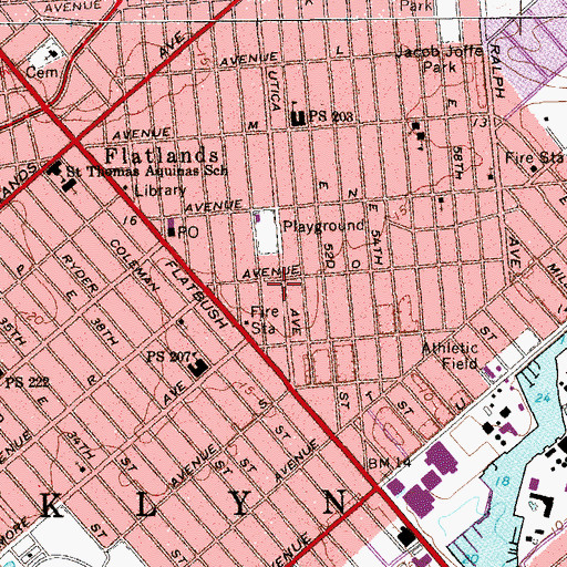 Topographic Map of Trust Triangle, NY