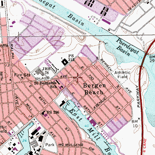 Topographic Map of Cosmo Barone Triangle, NY