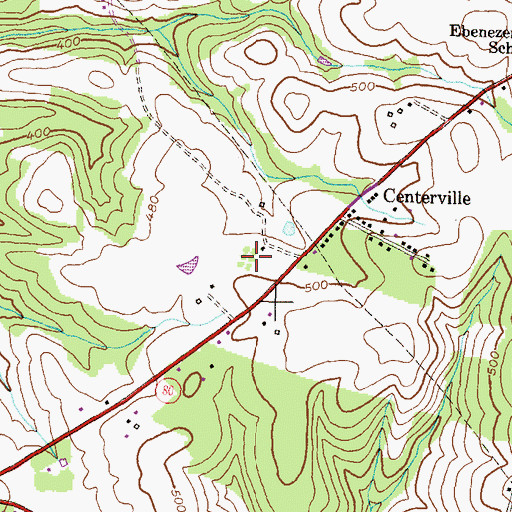 Topographic Map of Centerville Elementary School, MD