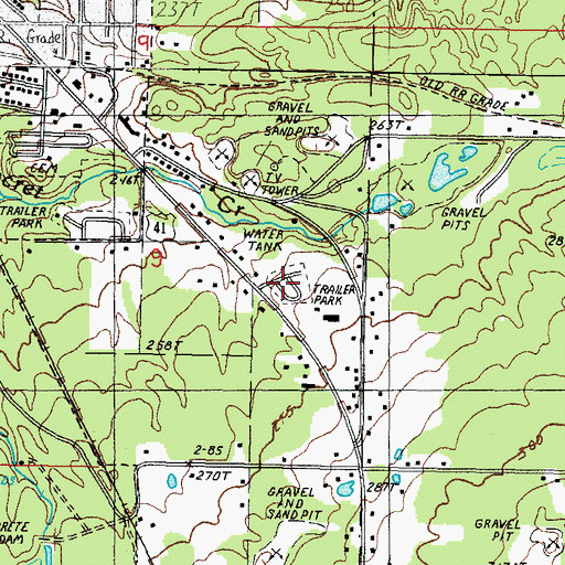 Topographic Map of L'Anse Mobile Home Court, MI