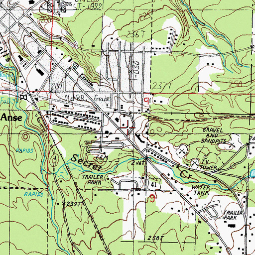 Topographic Map of Baraga County Sheriff's Office, MI