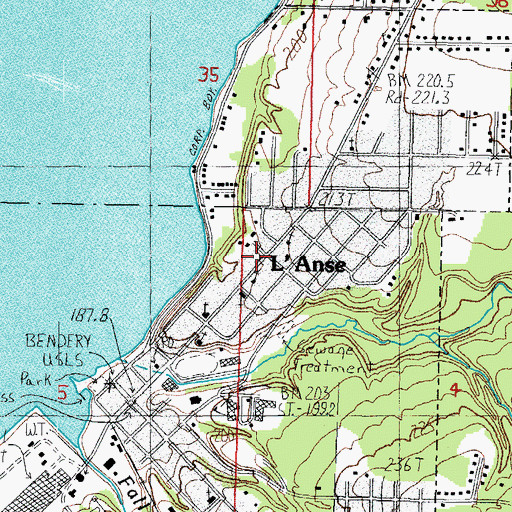 Topographic Map of Bayview Family Practice, MI