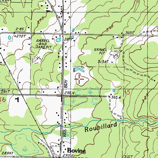 Topographic Map of Baraga County Memorial Hospital, MI