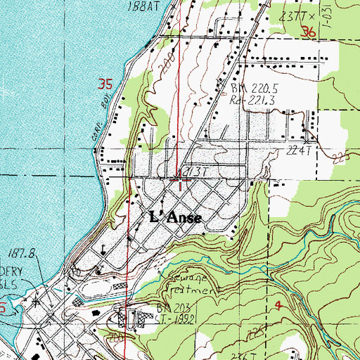 Topographic Map of Baraga County Family Practice, MI