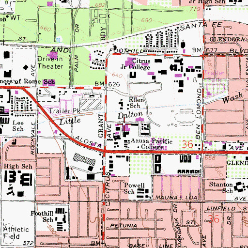 Topographic Map of Smith Hall, CA
