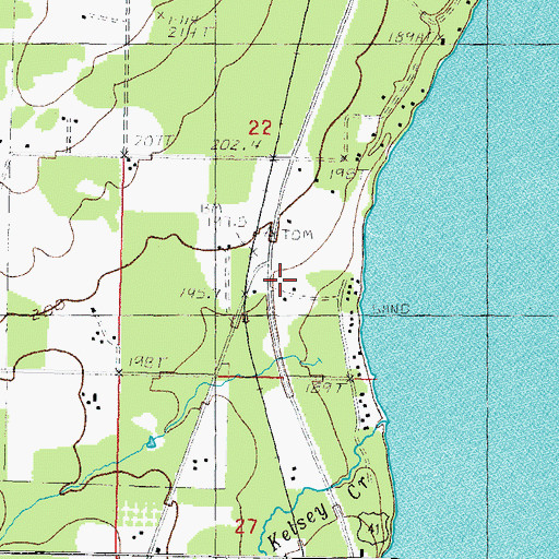 Topographic Map of Newtonville Post Office (historical), MI