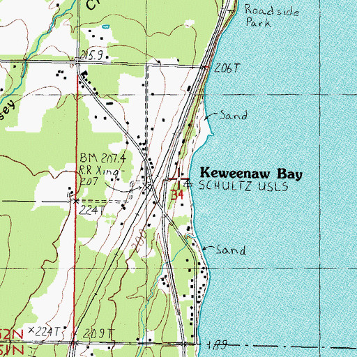 Topographic Map of Keweenaw Station (historical), MI