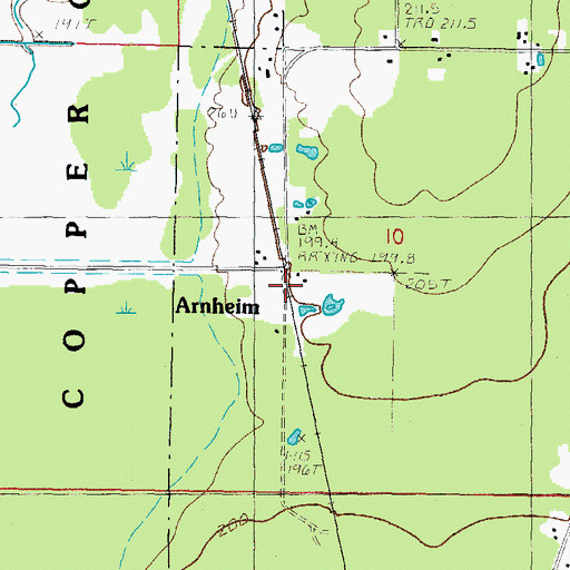 Topographic Map of Arnheim Station (historical), MI