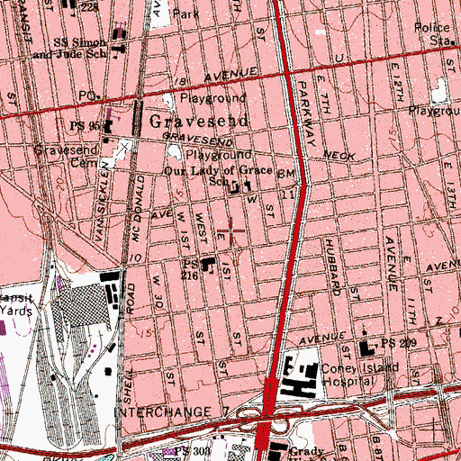 Topographic Map of West Playground, NY