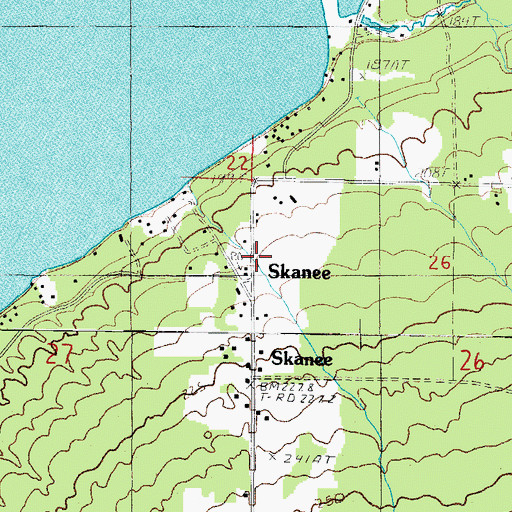 Topographic Map of Arvon Township School, MI