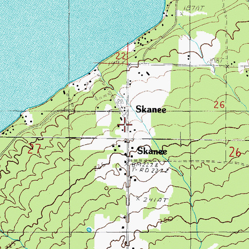 Topographic Map of Arvon Volunteer Fire Department, MI