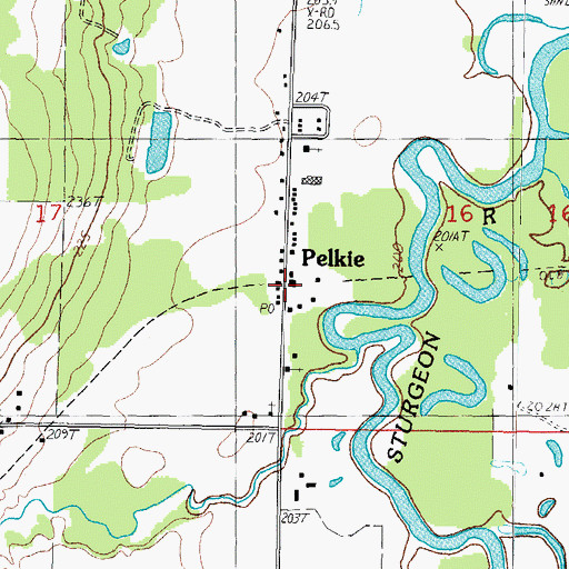 Topographic Map of Pelkie Station (historical), MI
