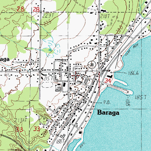 Topographic Map of Holy Cross Church, MI