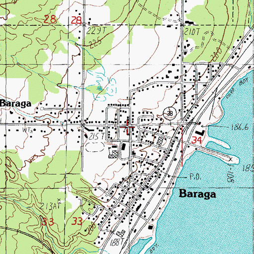 Topographic Map of Saint Ann's Church, MI