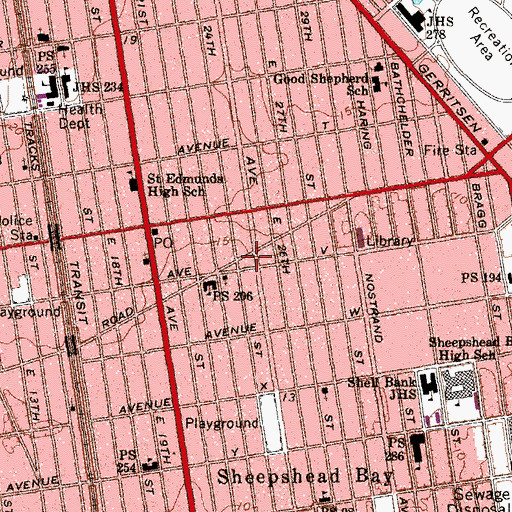 Topographic Map of Galapo Playground, NY
