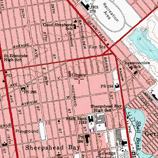 Topographic Map of Herman Dolgon Playground, NY