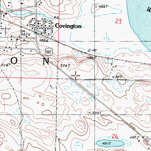 Topographic Map of Bethany Lutheran Church, MI