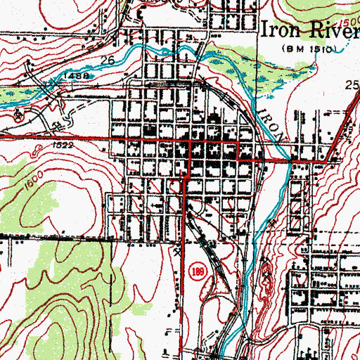 Topographic Map of Wesley United Methodist Church, MI