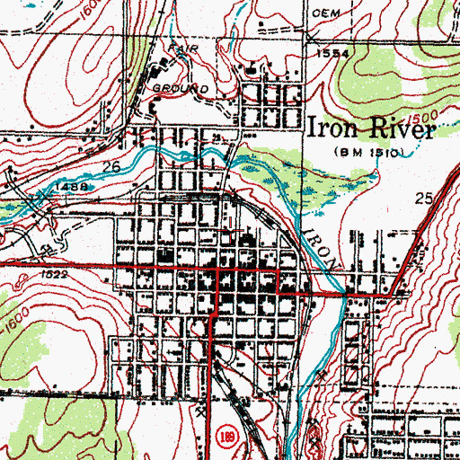 Topographic Map of Saint Agnes Catholic Church, MI