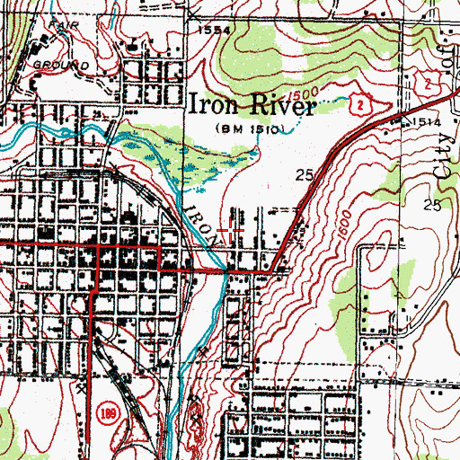 Topographic Map of Saint John's Episcopal Church, MI