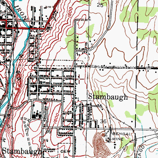 Topographic Map of Iron River Care Center, MI
