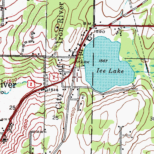 Topographic Map of Marquette Medical Clinic, MI