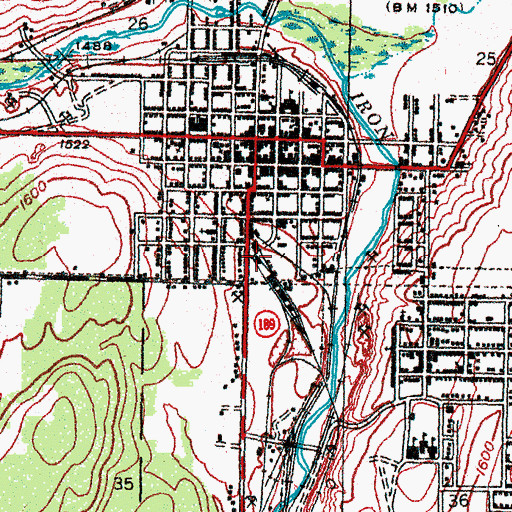 Topographic Map of Iron River Station (historical), MI