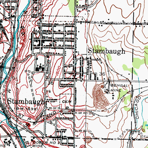 Topographic Map of Stambaugh Station (historical), MI