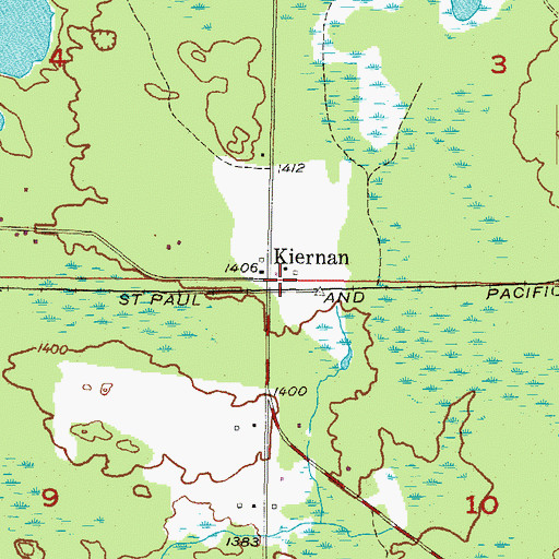 Topographic Map of Maywood Post Office (historical), MI