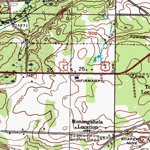 Topographic Map of Iron County Medical Care Facility, MI