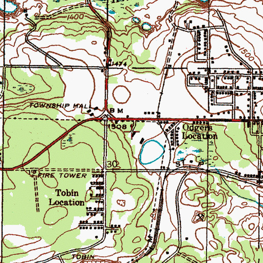 Topographic Map of Crystal Falls Family Health Center, MI