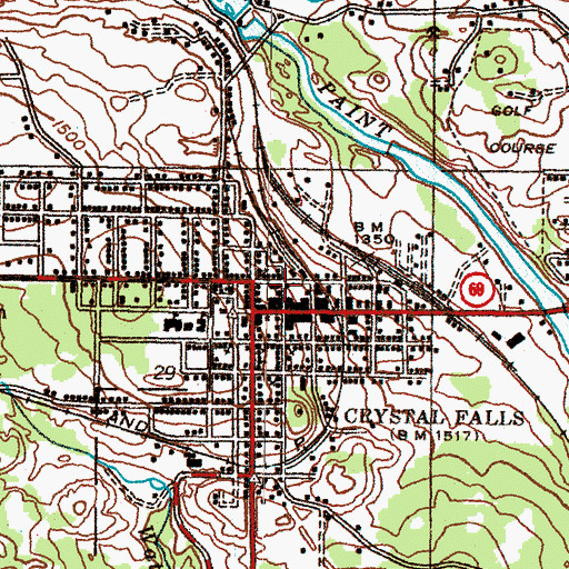 Topographic Map of Harbour House Museum, MI