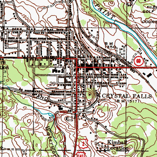Topographic Map of Christ United Methodist Church, MI