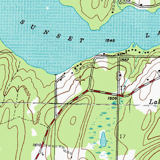 Topographic Map of Sunset Lake Park, MI