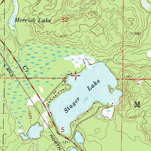 Topographic Map of Stager Lake Park, MI