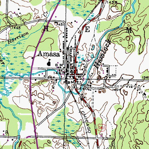 Topographic Map of Grace United Methodist Church, MI