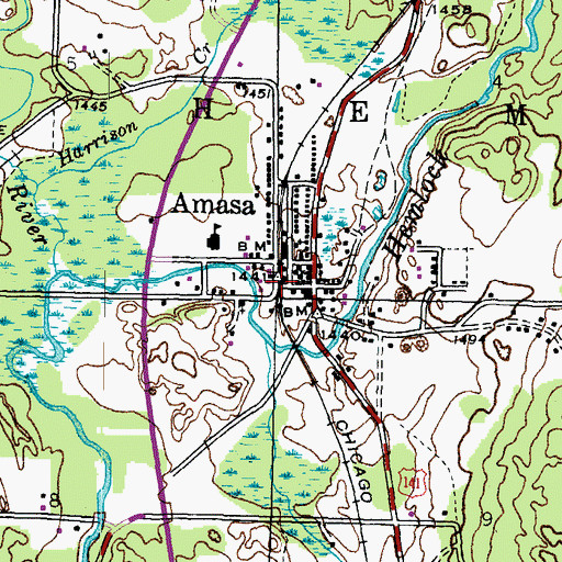 Topographic Map of Sion Lutheran Church, MI
