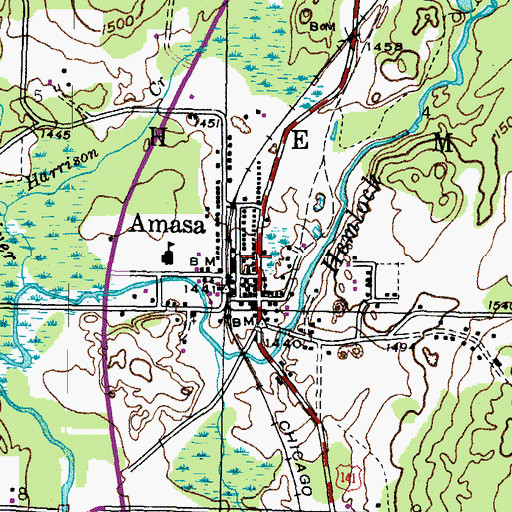 Topographic Map of Bethany Lutheran Church, MI