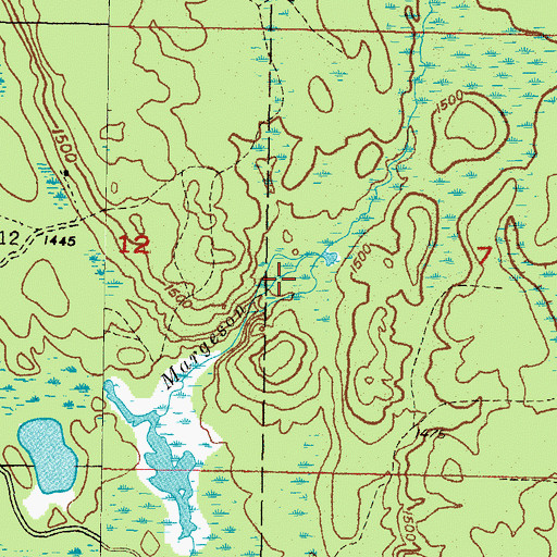 Topographic Map of Margeson Falls, MI