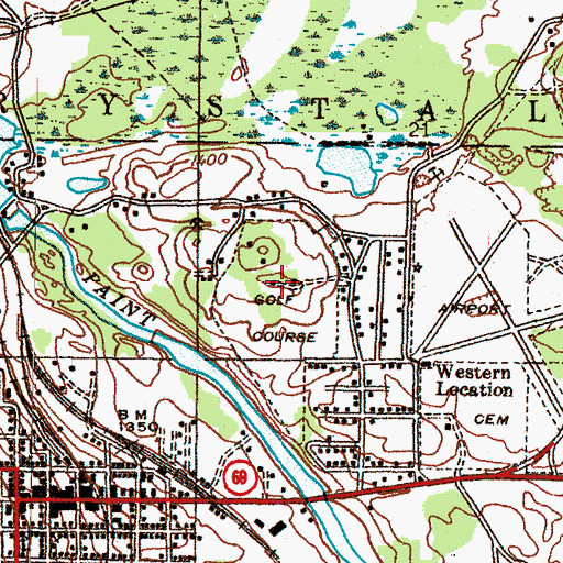 Topographic Map of Crystal View Golf Course, MI
