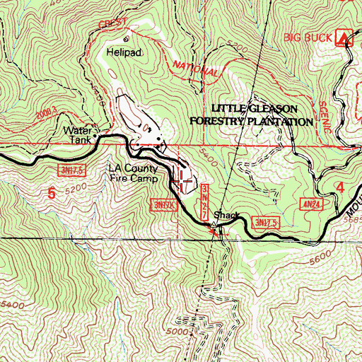 Topographic Map of Nike Site LA-04L (historical), CA